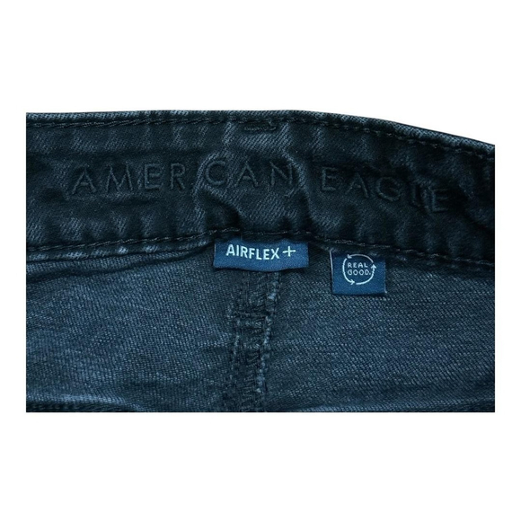 American Eagle Jeans Mens 28x30 Black AirFlex+ Real Good Distressed Stretch - Picture 5 of 8